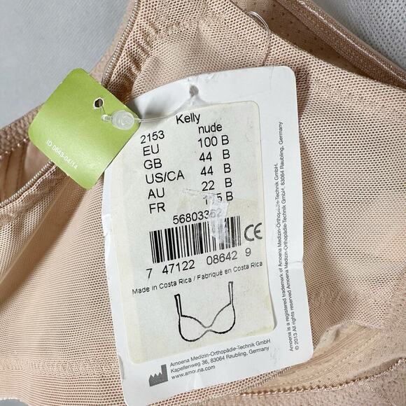 Amoena Kelly Wireless Mastectomy Bra Nude Size US 44B - Picture 3 of 6
